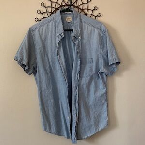 J. Crew Light Blue Short-Sleeve Button-Down Denim Shirt
